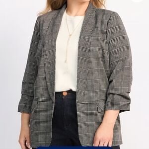 Daniel Rainn Black and White Checkered Blazer